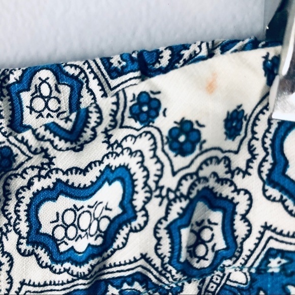 𝅺anthro Feather Bone Blue Talese Cropped Palazzos - Picture 4 of 12